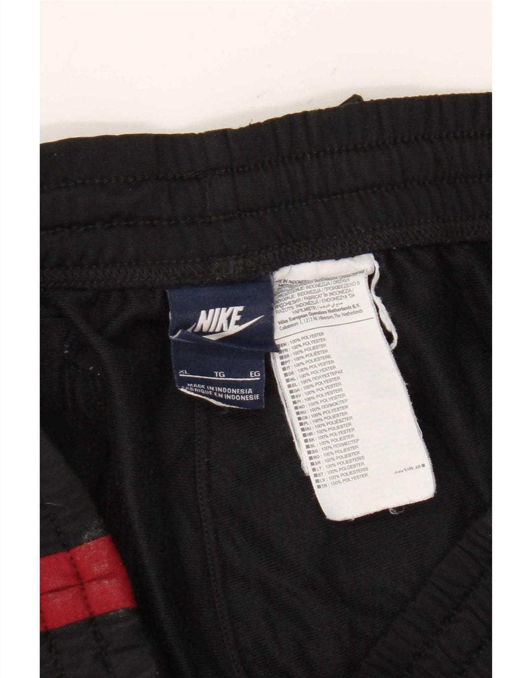 Calça de treino masculina Nike XL preta colorblock poliéster