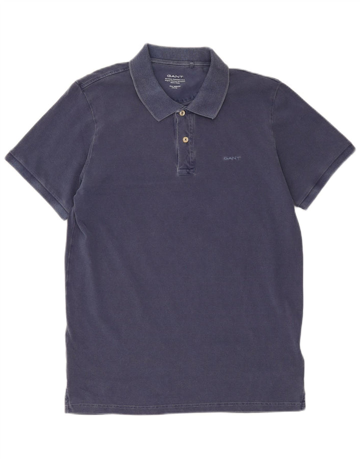 Camisa polo masculina Gant médio algodão azul marinho