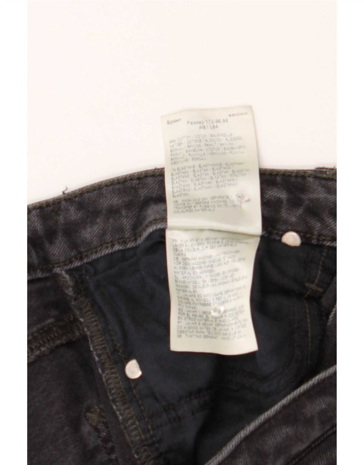 Lee Womens Carol Straight Jeans W32 L26 Algodão Cinza