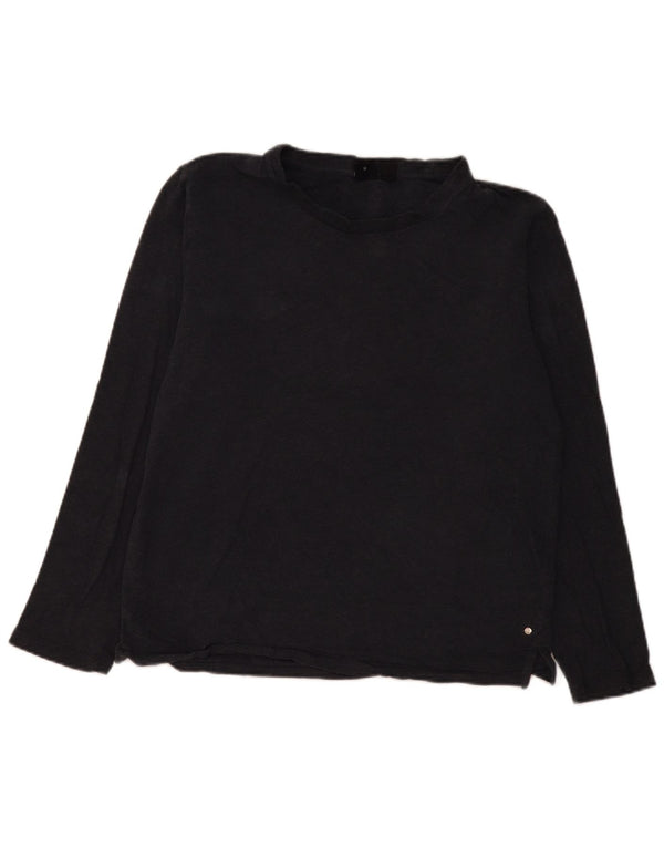 Hugo Boss Mens Top Manga Longa Cinza Médio