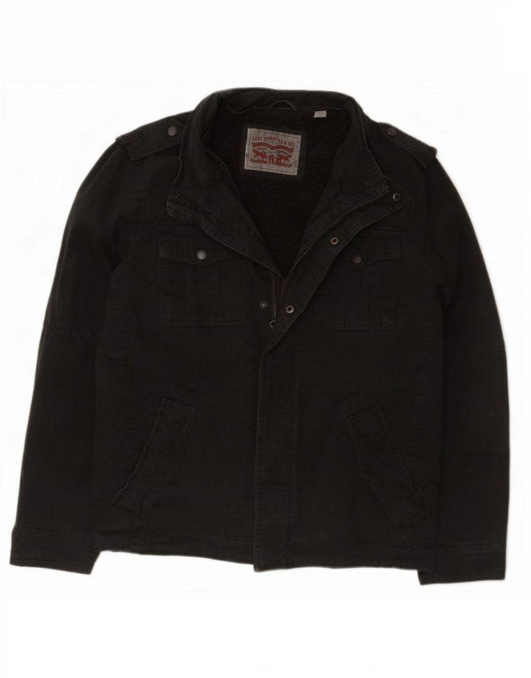 Jaqueta militar Sherpa masculina Levi's UK 40 grande preta