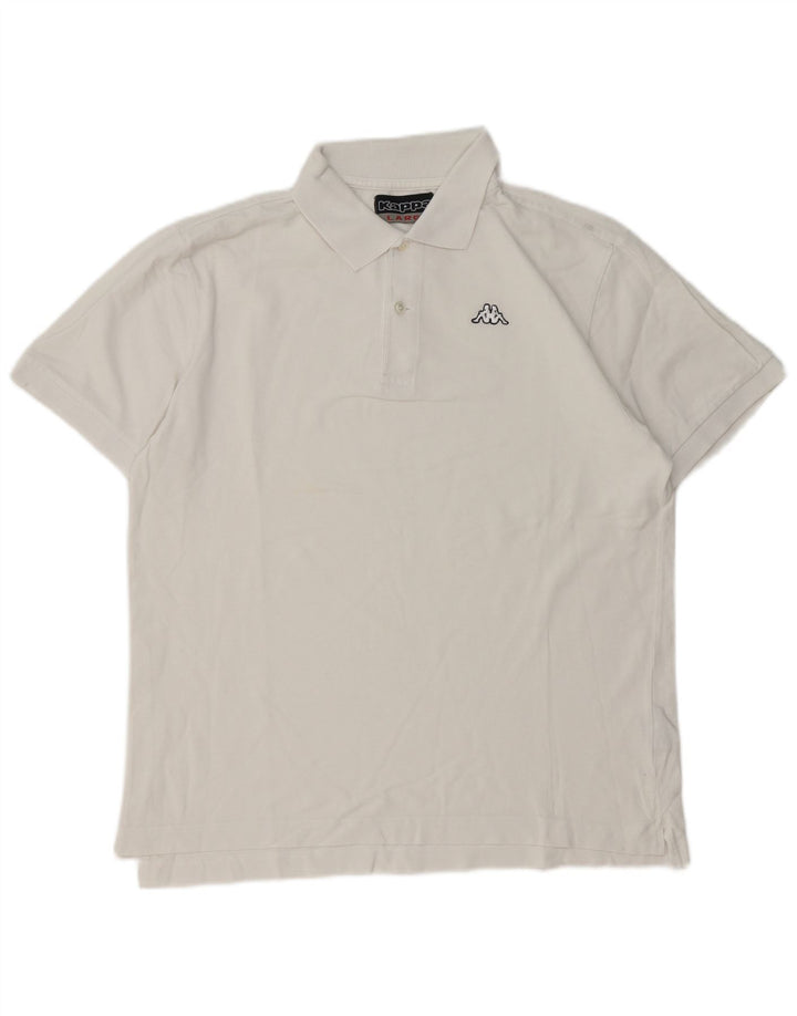 Camisa polo masculina Kappa grande algodão branco