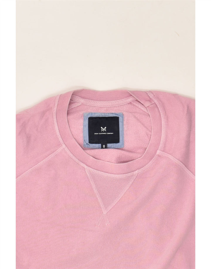 CREW CLOTHING Womens Sweatshirt Jumper UK 8 Small  Pink Cotton | Vintage Crew Clothing | Thrift | Second-Hand Crew Clothing | Used Clothing | Messina Hembry 