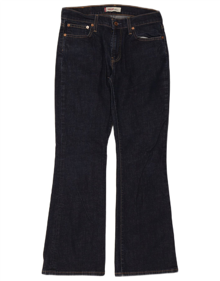 Calça jeans feminina Levi's 10529 Bootcut W30 L30 azul marinho algodão