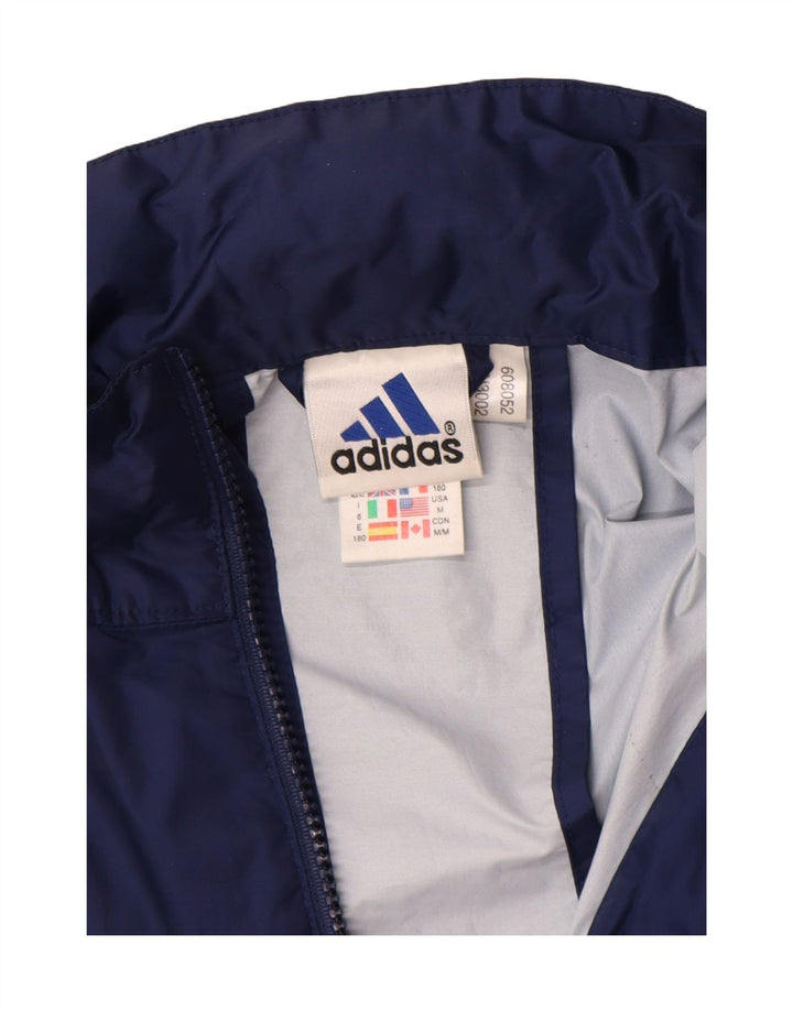 ADIDAS Mens Graphic Rain Jacket UK 40/42 Médio Azul Marinho Poliamida