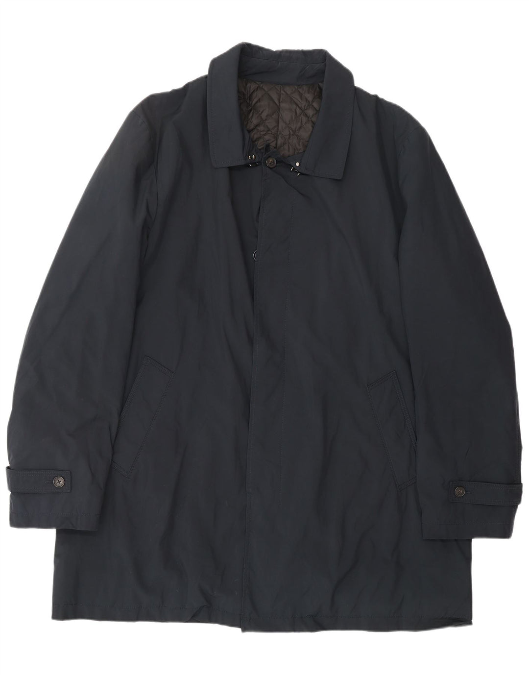 Sobretudo masculino BORSALINO IT 56 3XL azul marinho poliéster clássico