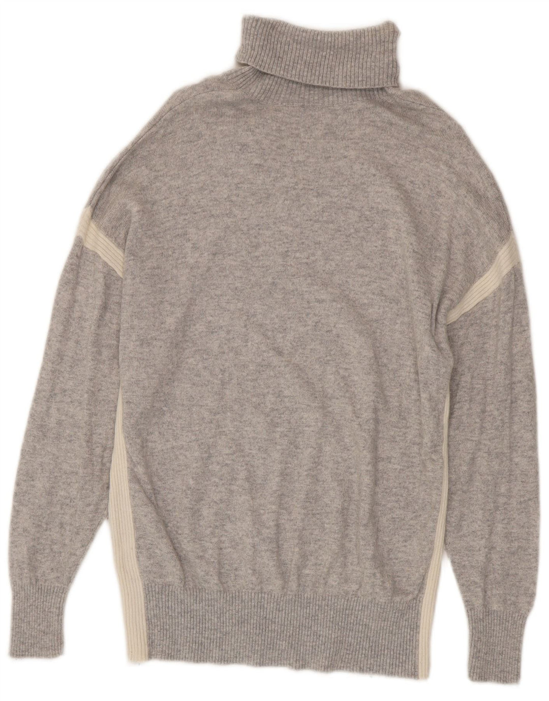 Suéter masculino Reiss com gola redonda e lã colorblock cinza médio