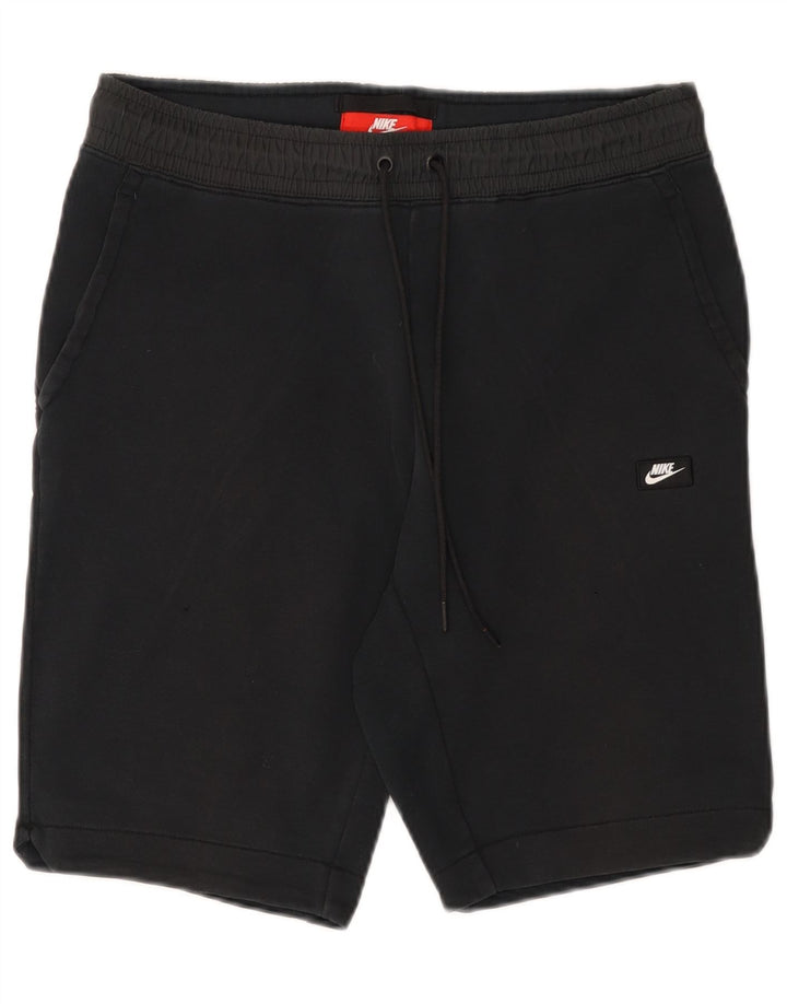 Shorts esportivos masculinos NIKE de algodão preto médio