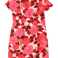 Vestido bainha feminino VINTAGE UK 12 floral vermelho médio
