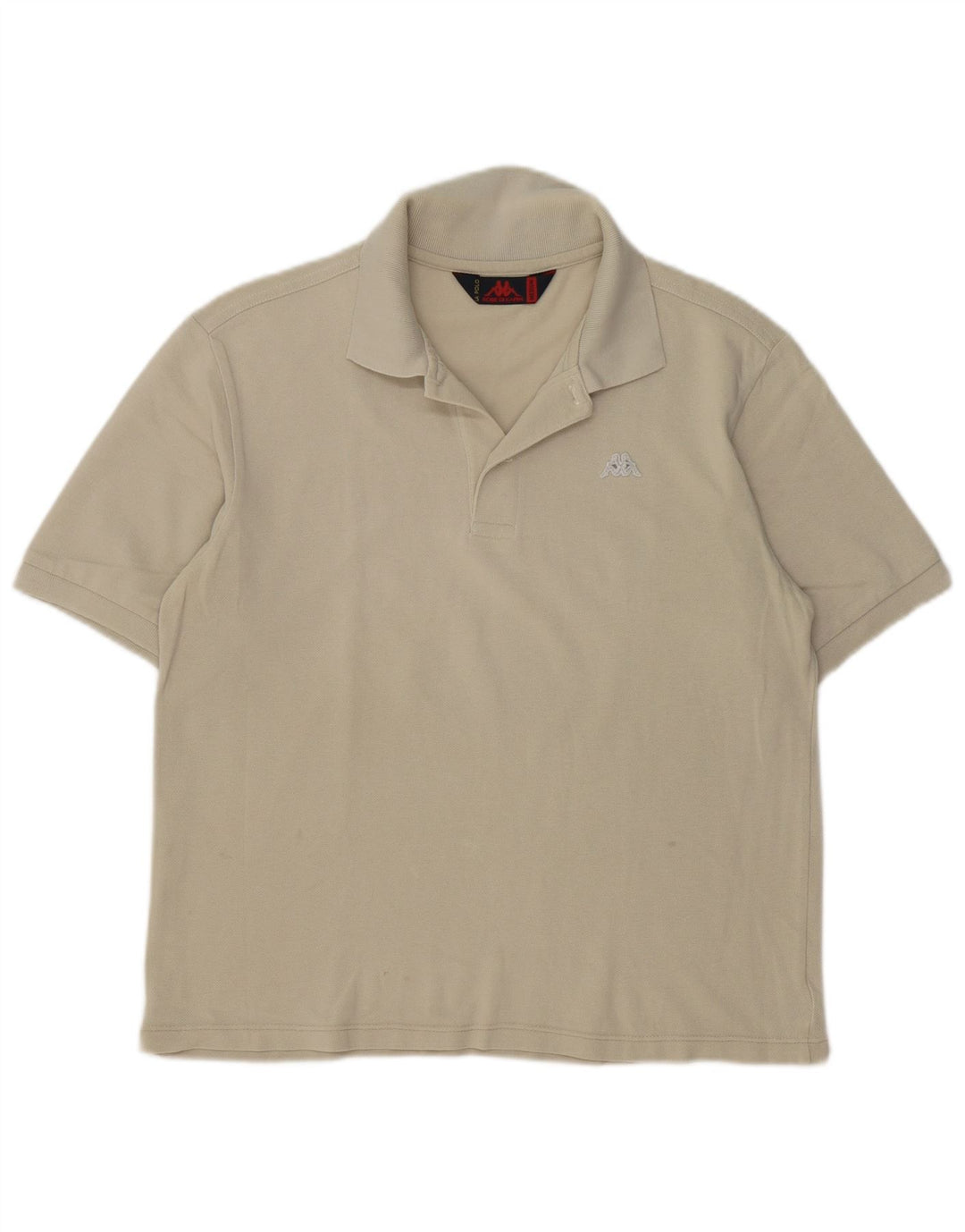 Camisa polo masculina Kappa algodão bege médio