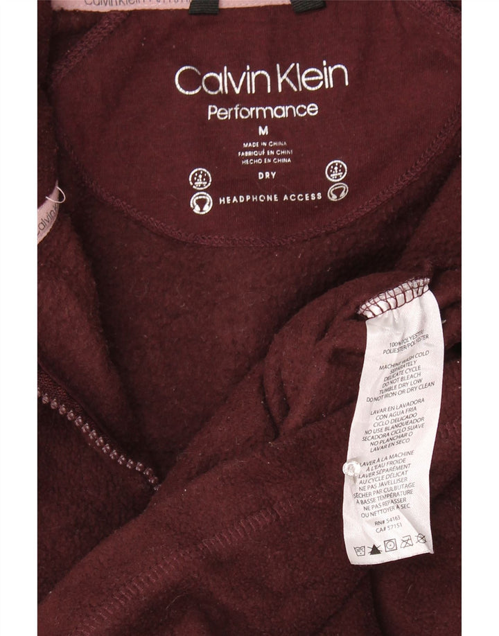 Jaqueta Calvin Klein Feminina Graphic Fleece UK 14 Médio Borgonha Poliéster