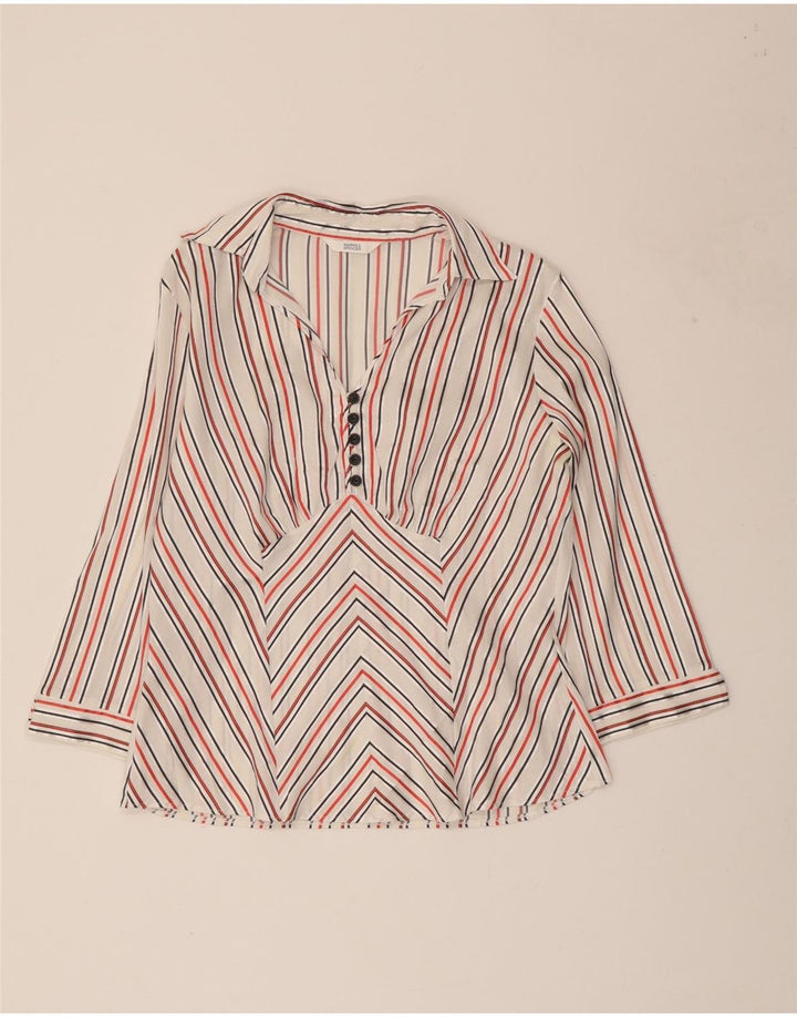 Pulôver feminino MARKS & SPENCER UK 14 médio listrado multicolorido