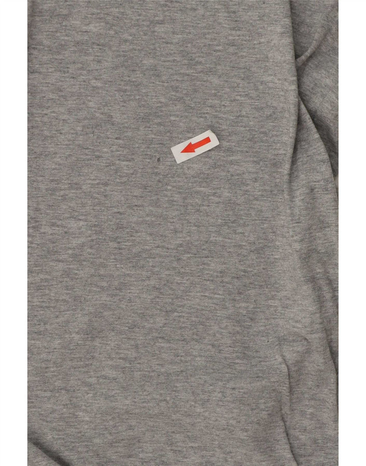 Adidas Mens Camiseta Top Pequeno Algodão Cinza