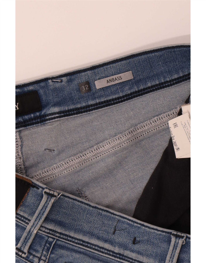 Replay Feminino Anbass Slim Jeans W32 L32 Azul Poliéster
