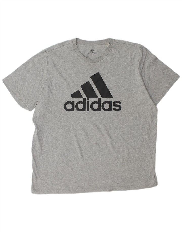 Camiseta masculina ADIDAS com estampa gráfica 2XL cinza