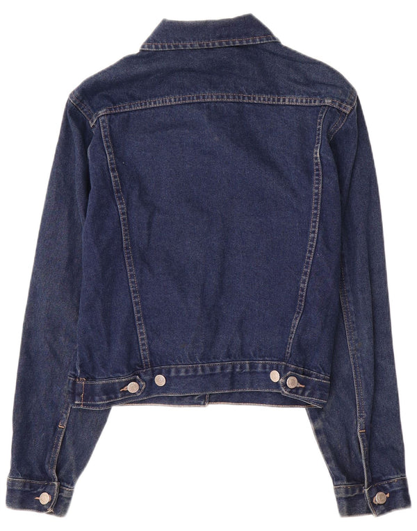 Jaqueta jeans feminina VINTAGE UK 12 azul marinho médio