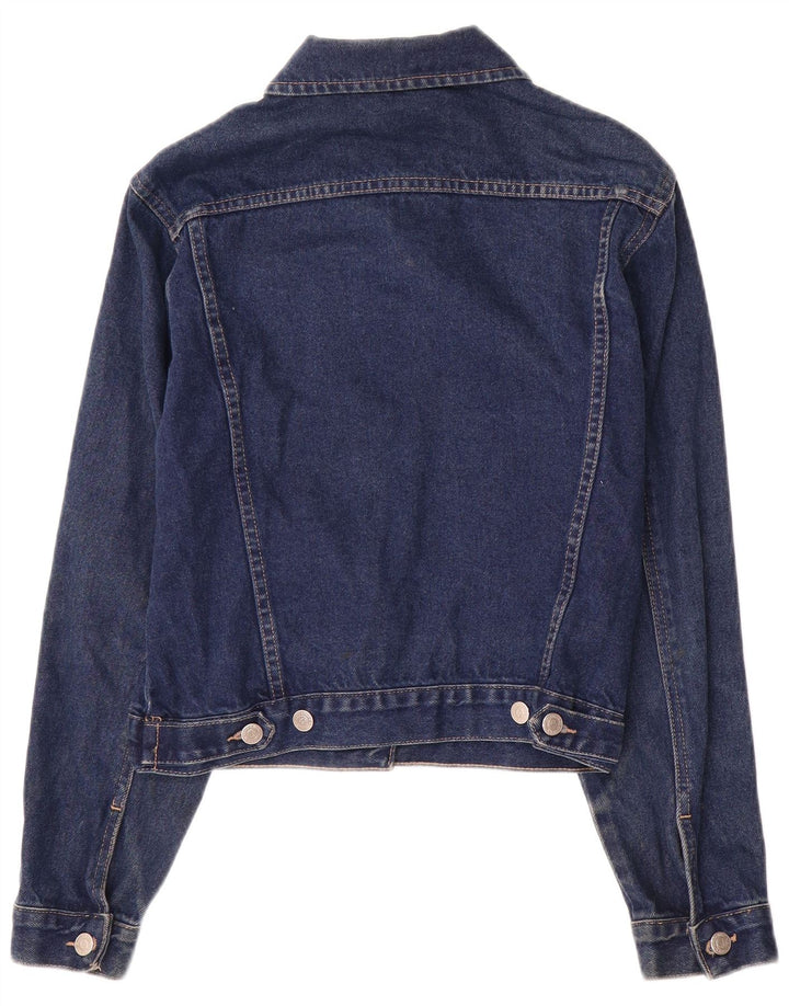 Jaqueta jeans feminina VINTAGE UK 12 azul marinho médio