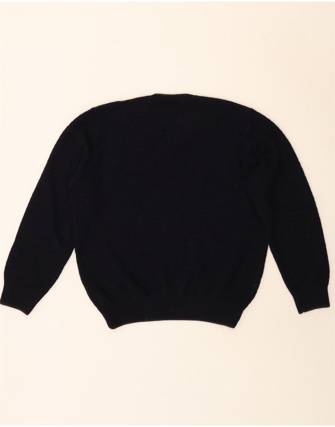 Suéter masculino Marks & Spencer com decote em V grande acrílico azul marinho
