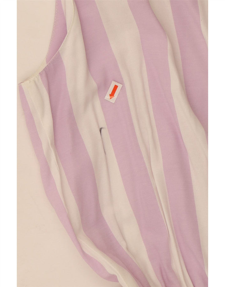 Macacão feminino vintage UK 16 listrado roxo grande
