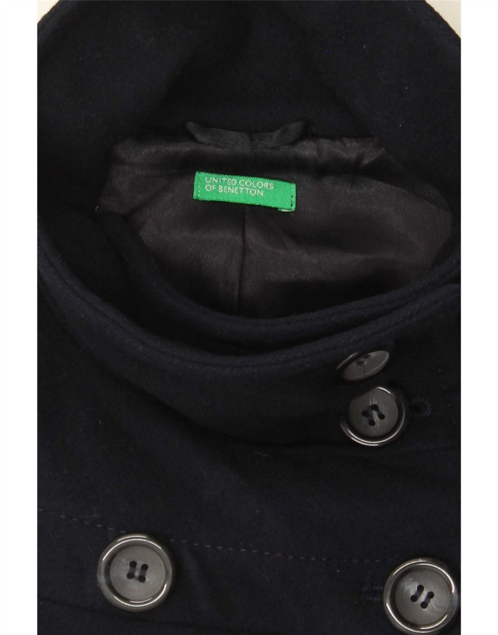 Casaco Benetton Girls Double Breasted 9-10 Anos Azul Marinho