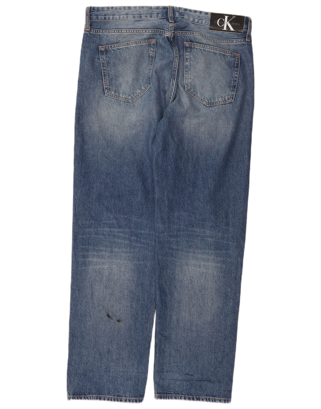 Calça jeans reta masculina Calvin Klein W33 L31 algodão azul