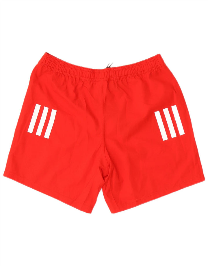 Shorts esportivos masculinos Adidas grande poliéster vermelho