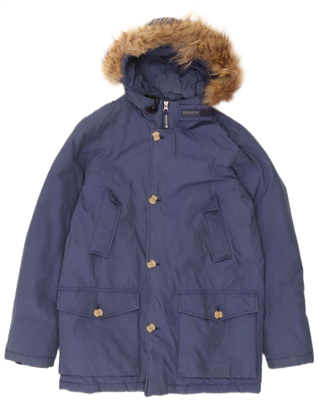 Woolrich Casaco acolchoado com capuz para meninos 13-14 anos algodão azul