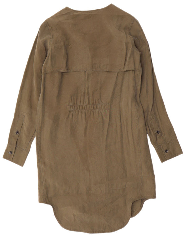 Vestido camisa oversized feminino Calvin Klein Jeans Reino Unido 6 XS cáqui poliéster