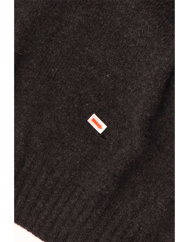 Suéter masculino Burlington com decote em V IT 52 XL lã cinza