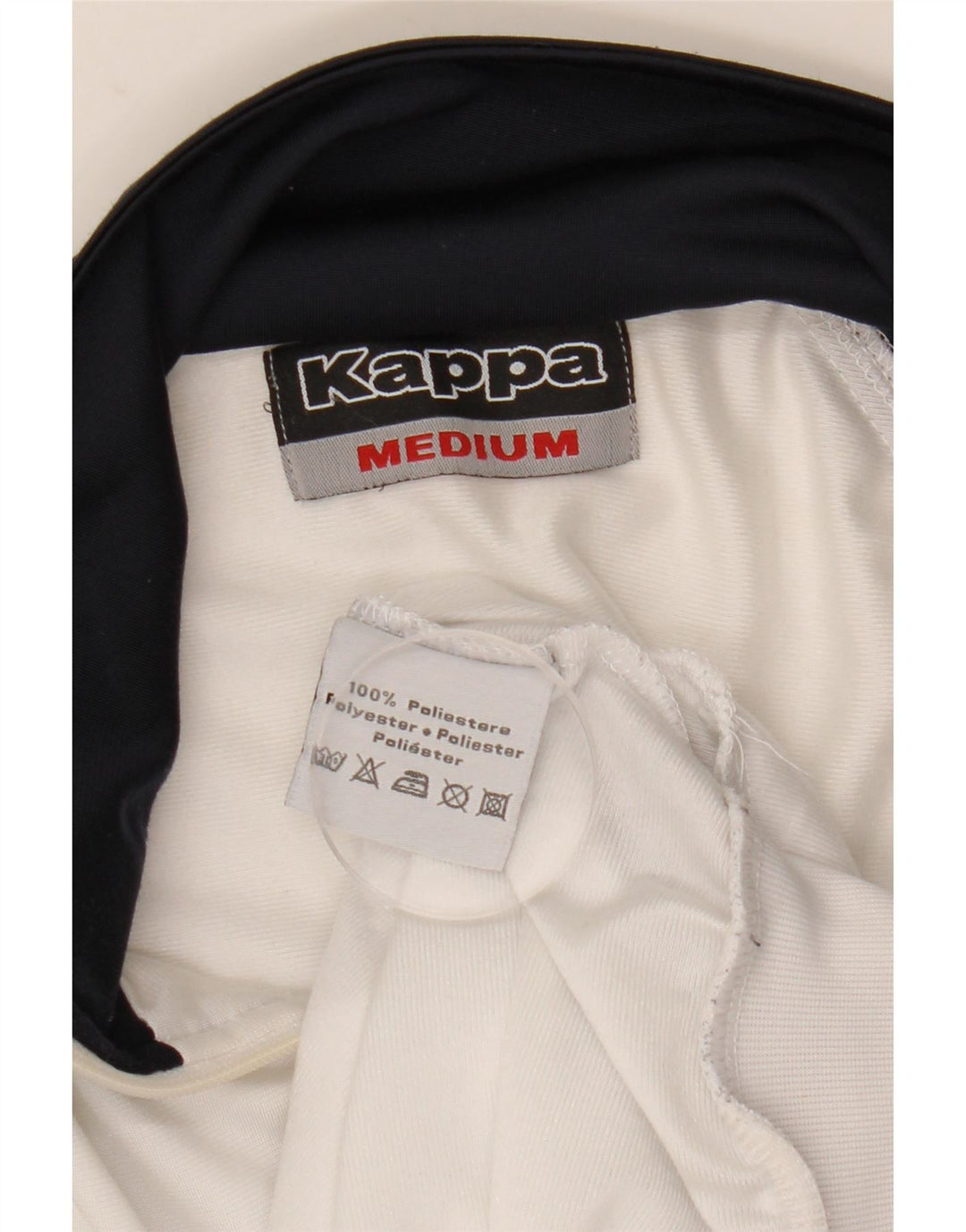Kappa Mens Treino Top Jaqueta Médio Branco Colourblock Poliéster