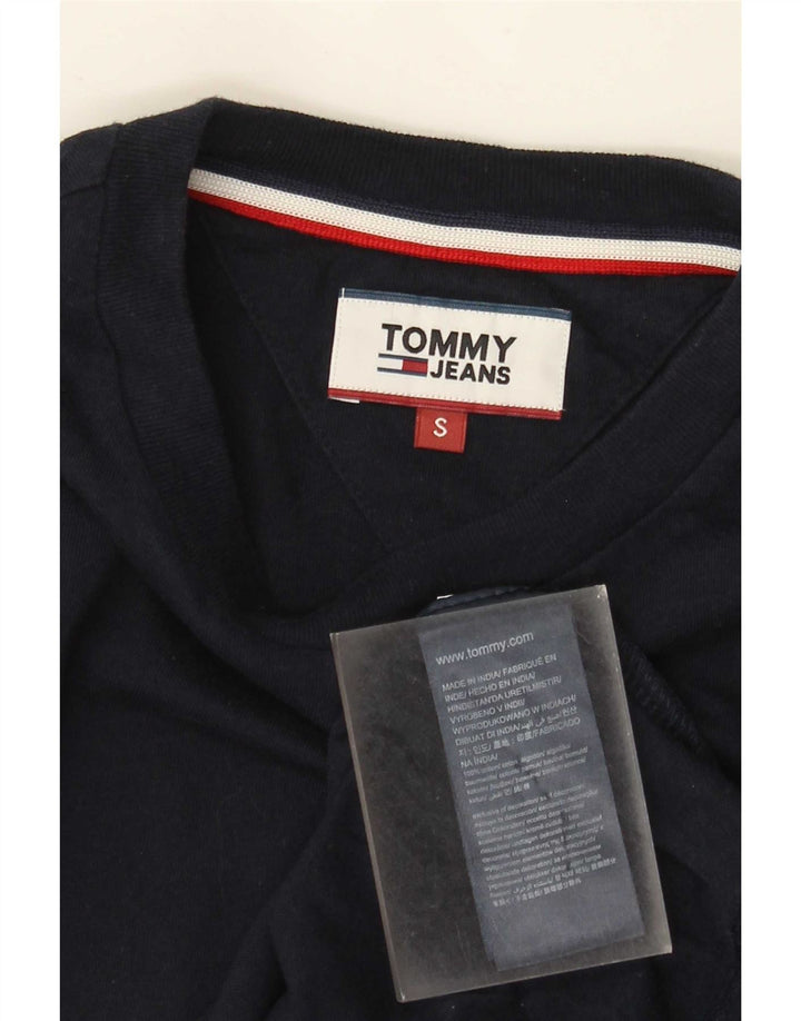 Camiseta masculina Tommy Hilfiger top pequeno algodão azul marinho