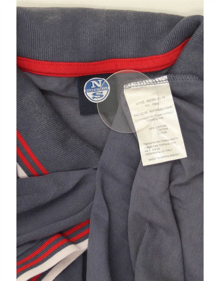 Camisa polo masculina North Sails grande algodão azul marinho