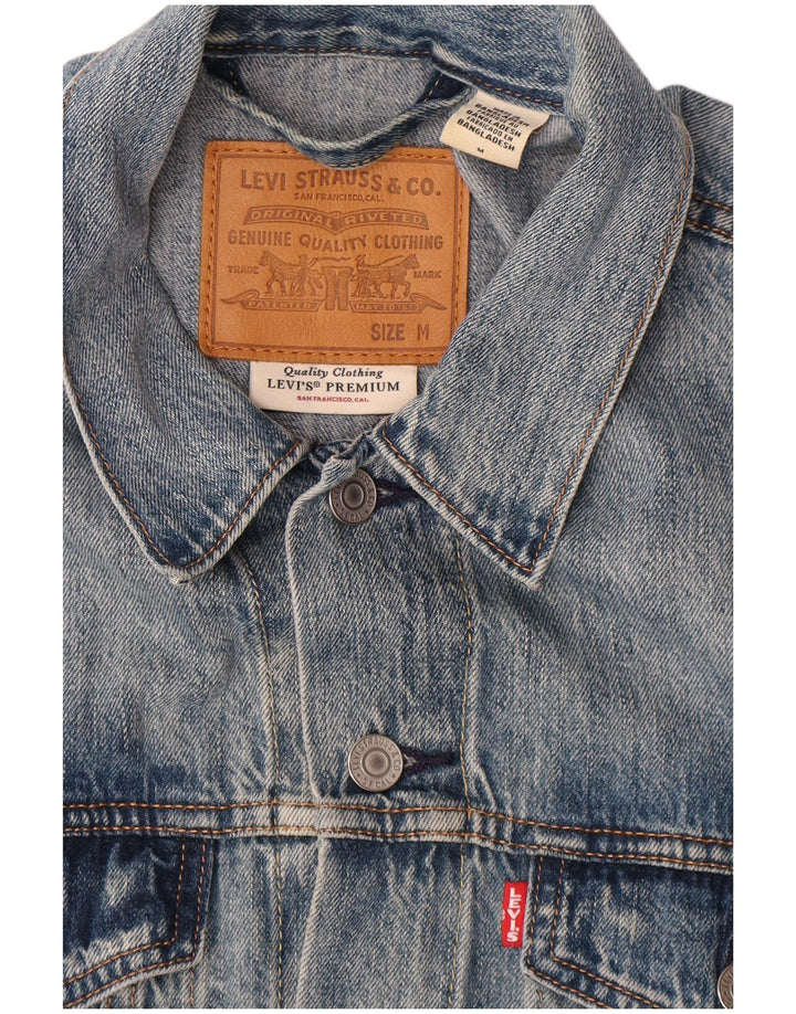 Jaqueta jeans masculina Levi's UK 38 algodão azul médio