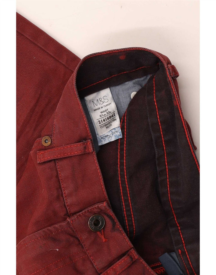 Shorts jeans masculino Marks & Spencer W32 médio algodão vermelho