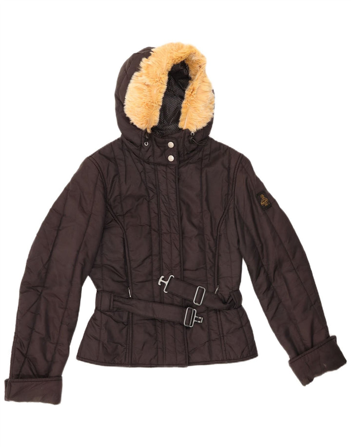 Jaqueta feminina acolchoada com capuz REFRIGIWEAR UK 14 poliamida preta média