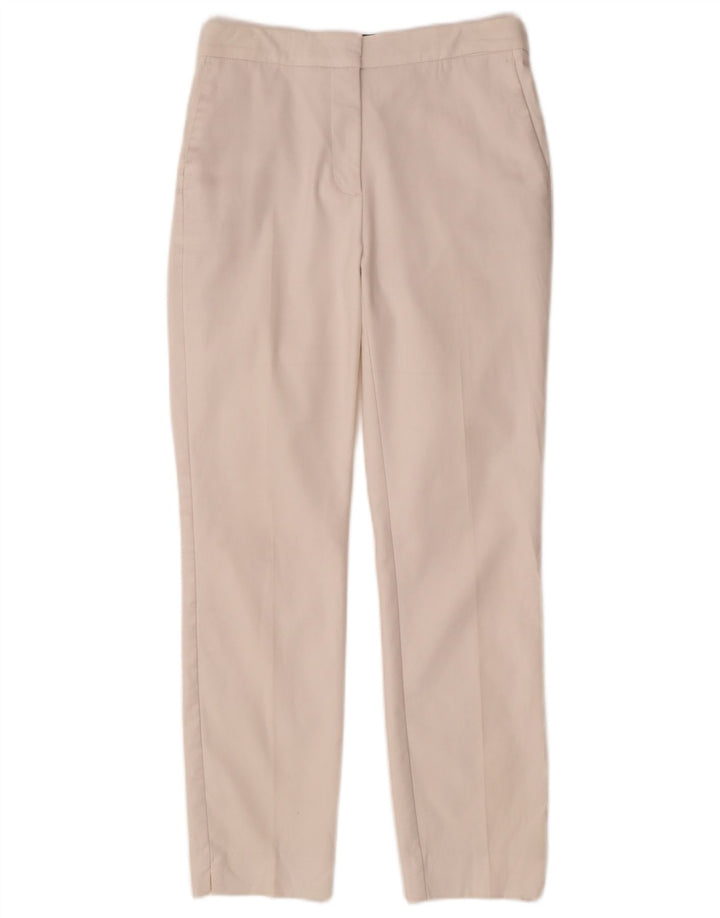 Calça chino reta feminina ZARA médio W28 L27 branca