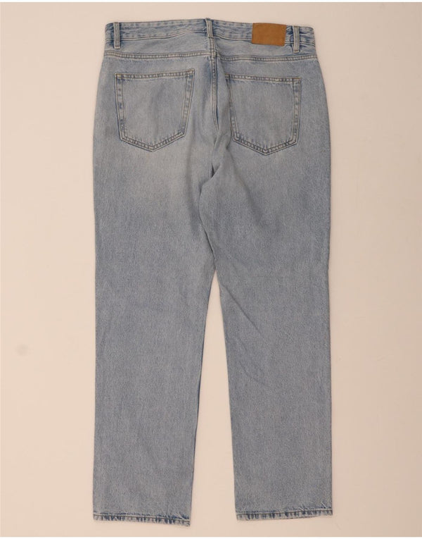 ZARA Mens Straight Jeans EU 34 Large W34 L31 Blue Cotton