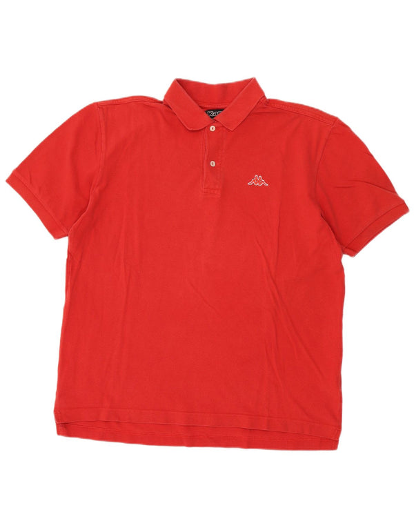 Camisa polo masculina Kappa grande algodão vermelho