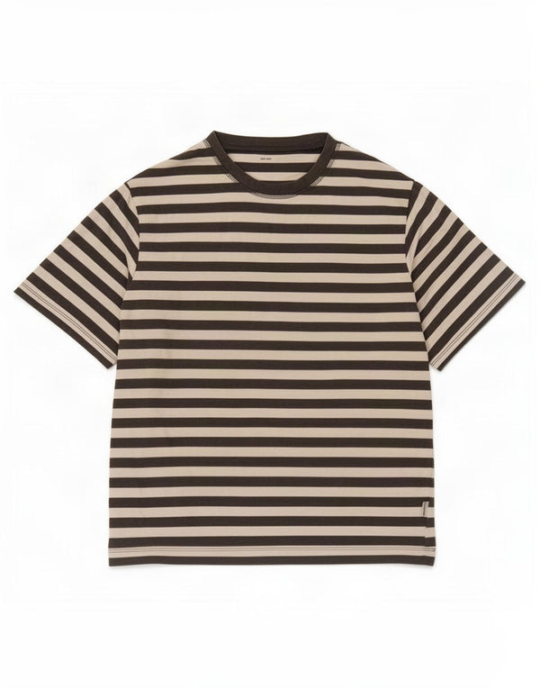 Camiseta masculina Jack & Jones grande algodão listrado cinza