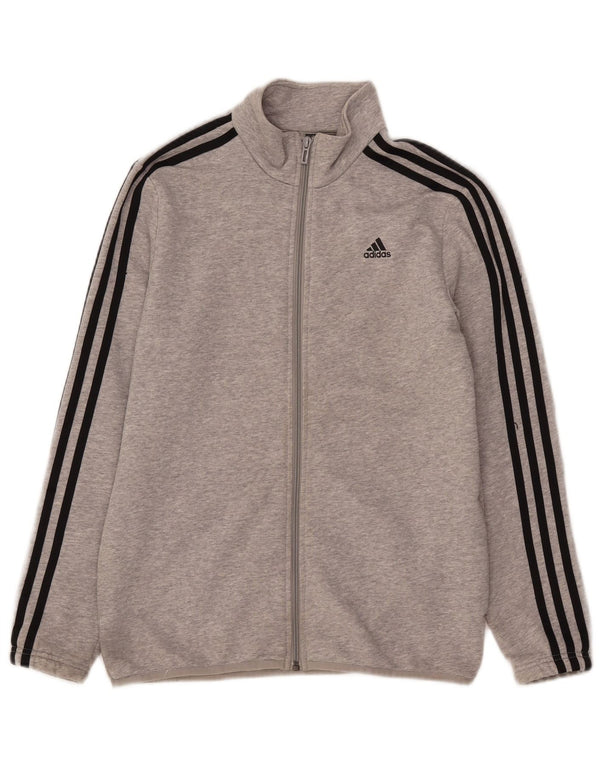 Jaqueta Adidas Meninos Treino Top 13-14 Anos Cinza Algodão