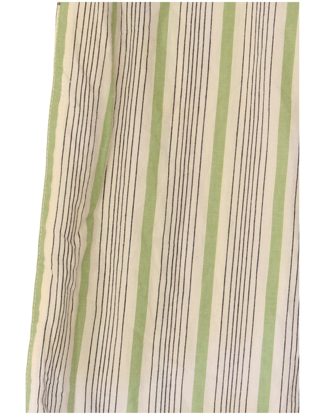 Camisa masculina Izod de algodão listrado branco médio