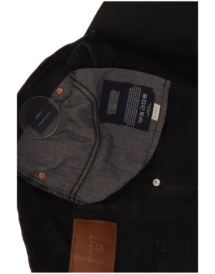 Jeans retos femininos Gant W30 L27 algodão preto