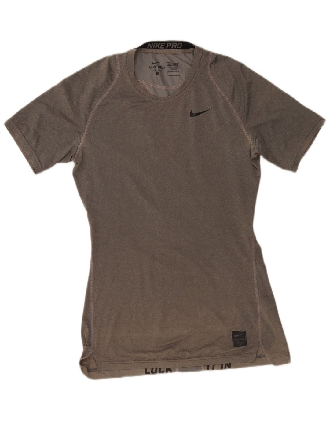 Camiseta Nike Feminina Dri Fit Top UK 14 Grande Cinza Poliéster