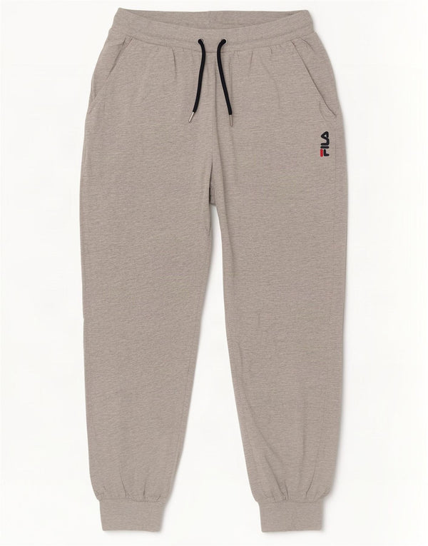 Calça de treino feminina Fila Joggers UK 14 algodão manchado cinza médio