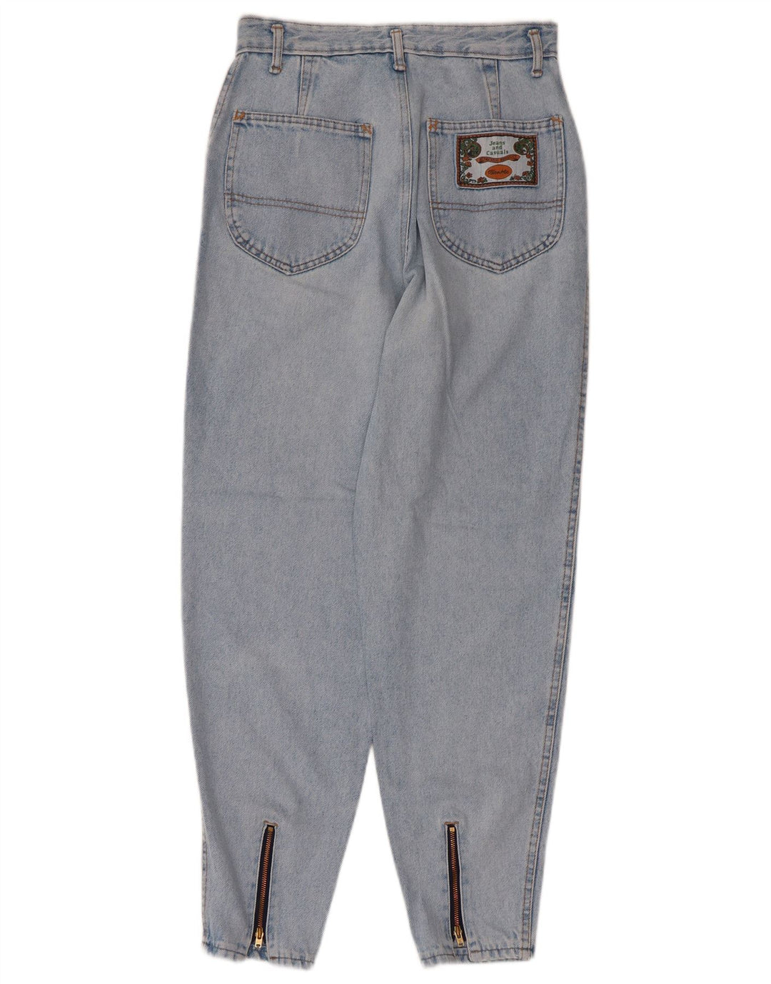 Calça jeans feminina VINTAGE cintura alta cônica W29 L27 azul