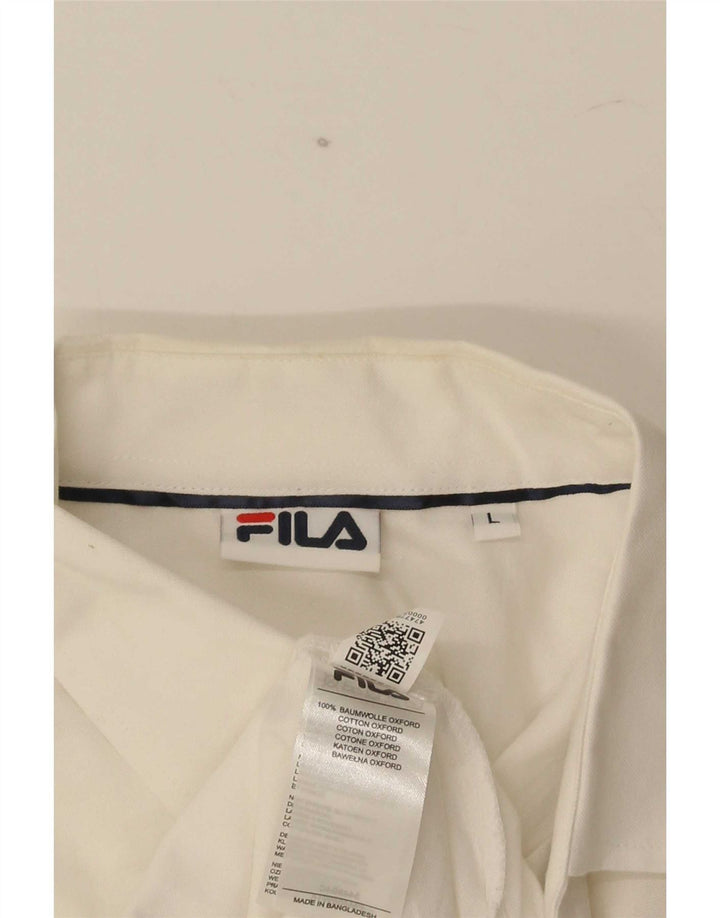 Camisa masculina Fila grande algodão branco