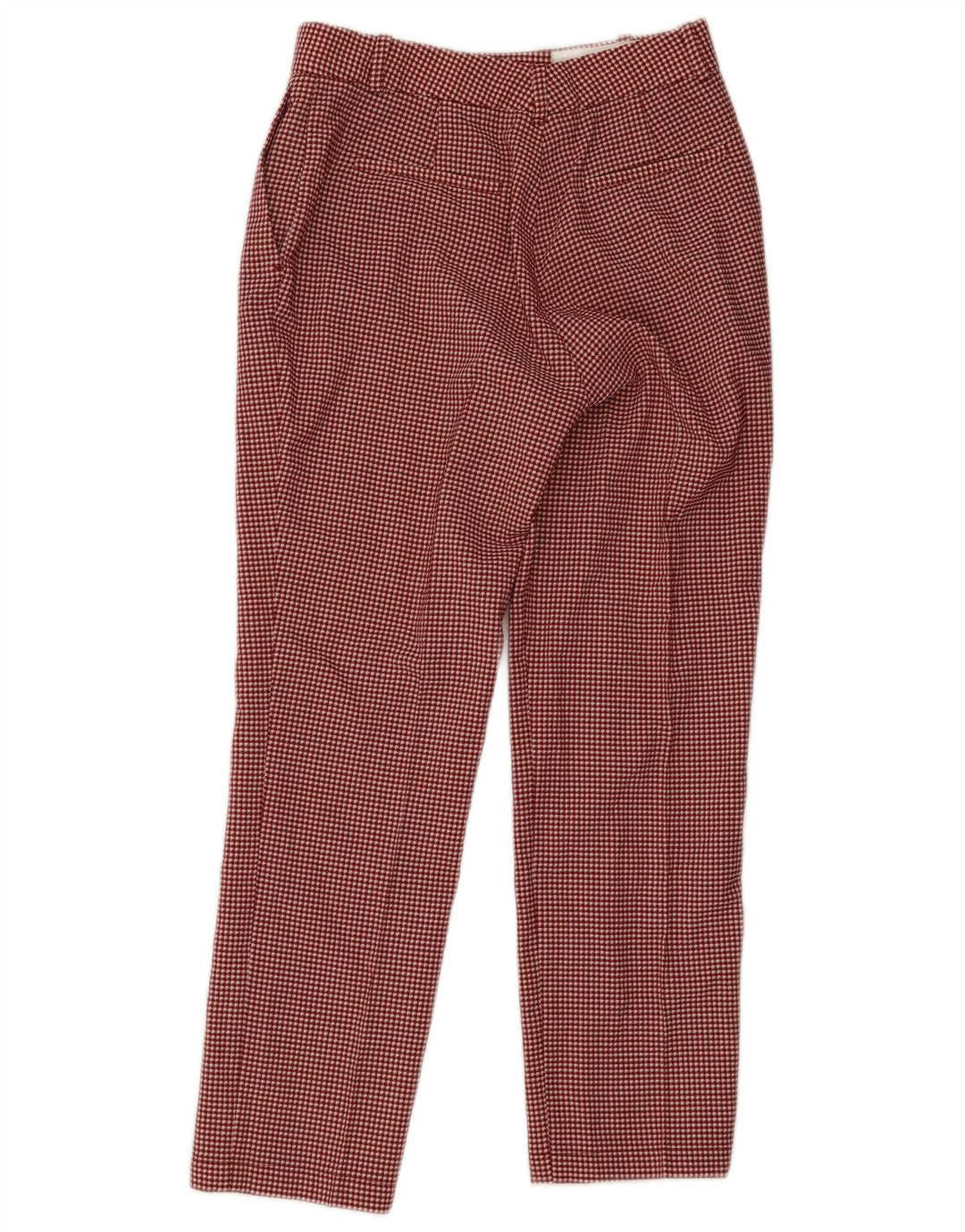 Calça Chino Feminina Massimo Dutti EU 38 Pequeno W28 L28 Vermelho Houndstooth