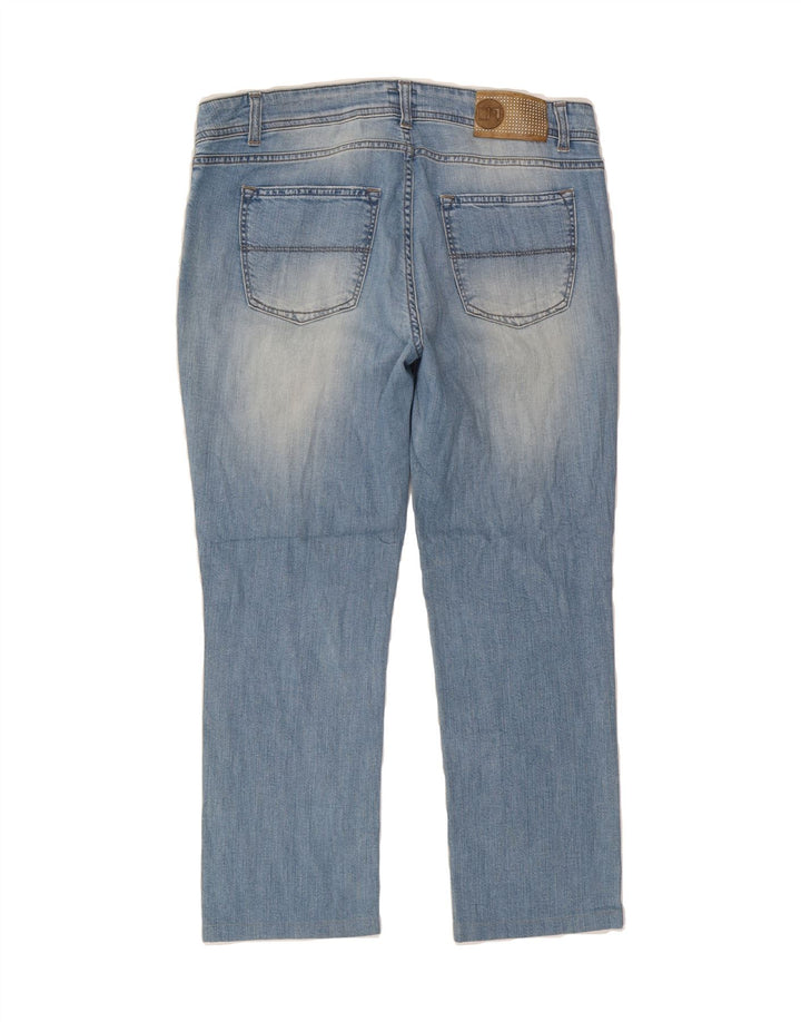 TRUSSARDI Womens Crop Straight Jeans W34 L26 Blue Cotton Vintage Trussardi and Second-Hand Trussardi from Messina Hembry 