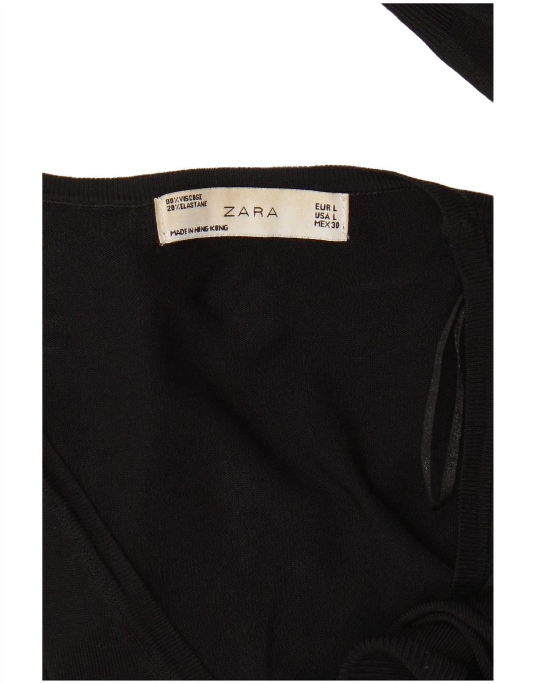 Zara Top Cardigan Feminino Básico UK 14 Grande Viscose Preta