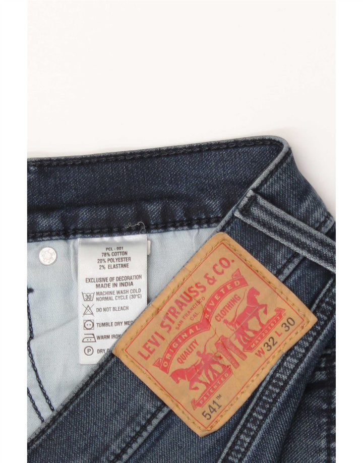 Levi's Masculino 541 Straight Jeans W32 L30 Azul Algodão